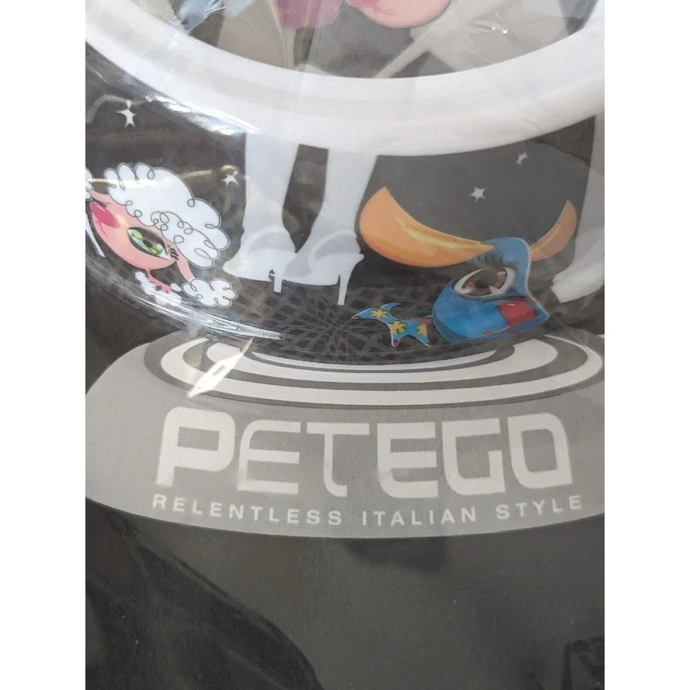 PetEgo Dog Cat Bowl Dish Placement Set Italian Style Whimsical Cartoon Heels NEW